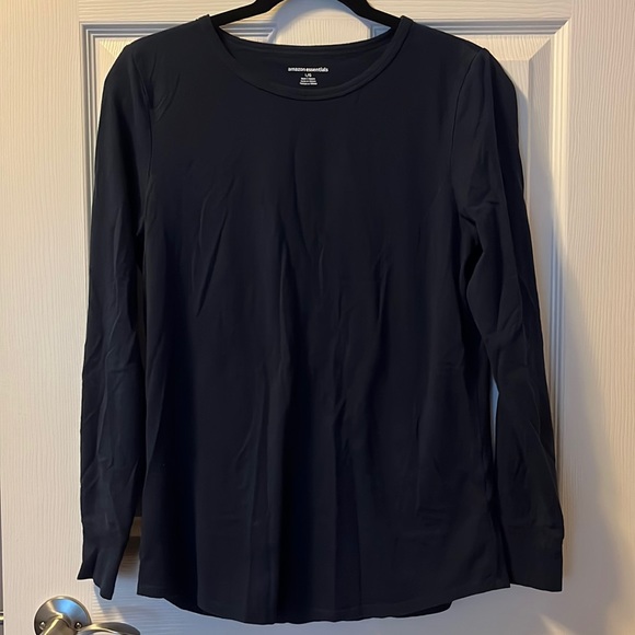 Women’s Long-Sleeve T-Shirt Tee Cuffs Navy Blue Casual or Pyjama Wear Worn Once - Picture 1 of 5